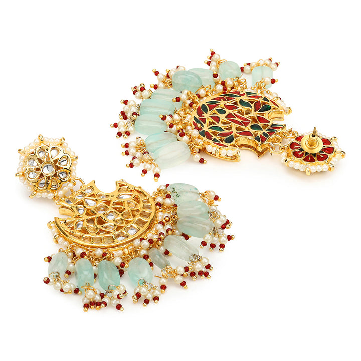 Ruby Raang Women's Kundan Earrings | SHOBITAM