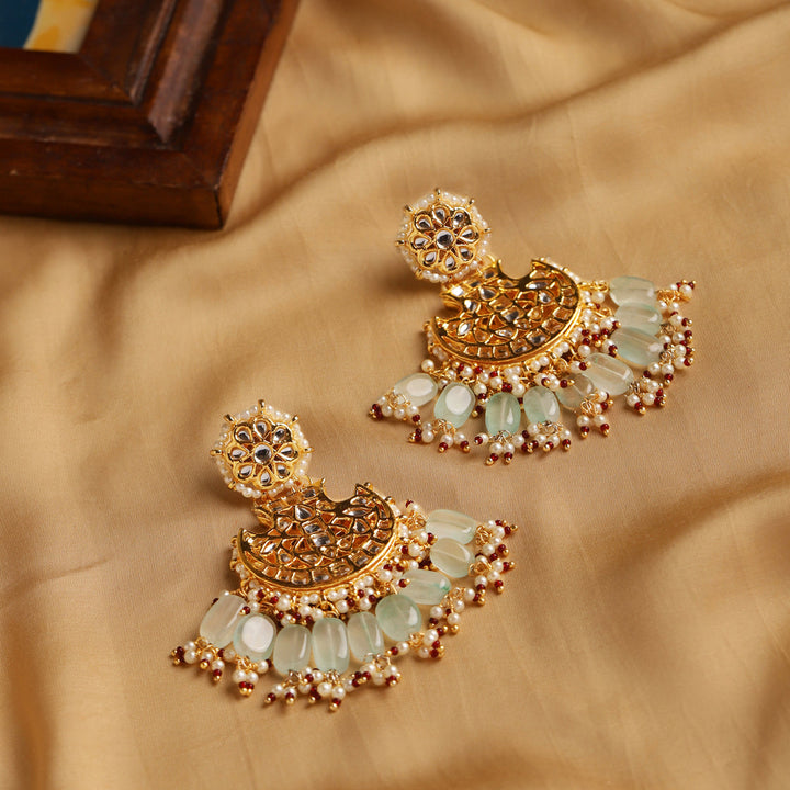 Ruby Raang Women's Kundan Earrings | SHOBITAM