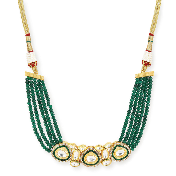 Green Kundan Choker | SHOBITAM