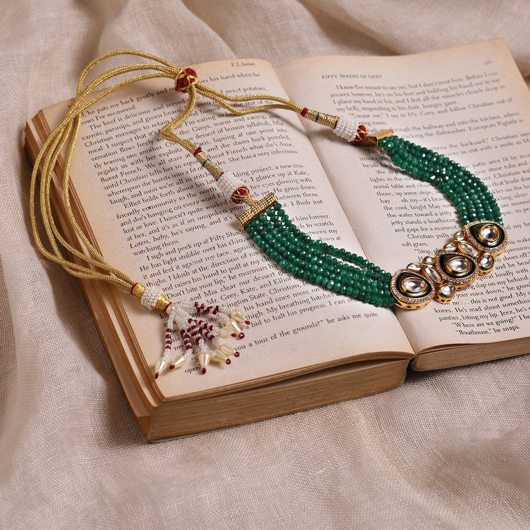 Green Kundan Choker | SHOBITAM