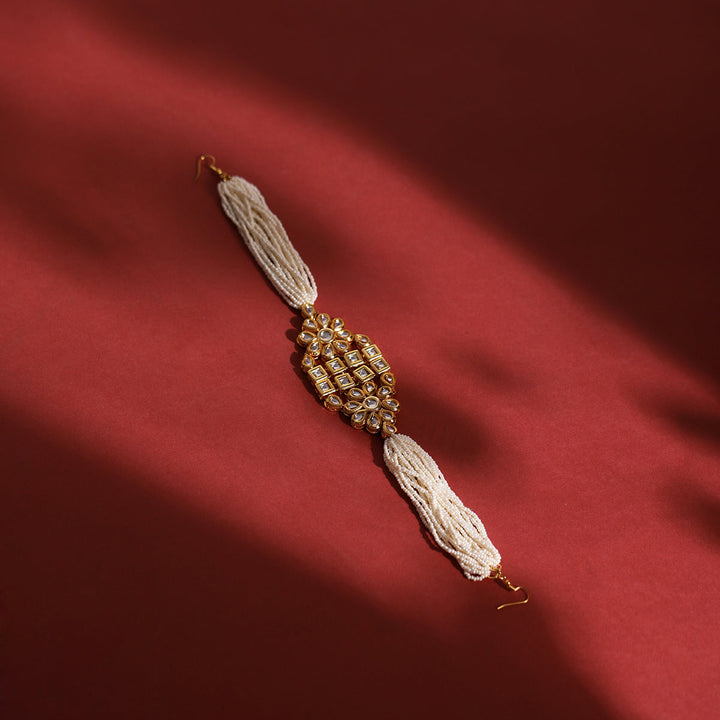 Kundan & Pearls Beaded Hair Band | SHOBITAM
