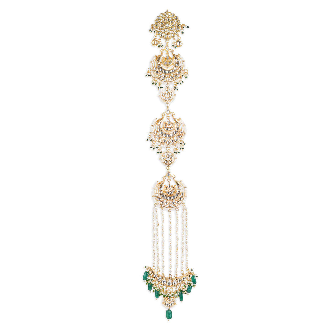 Maharani Kundan Beaded Braid/ Chotti | SHOBITAM