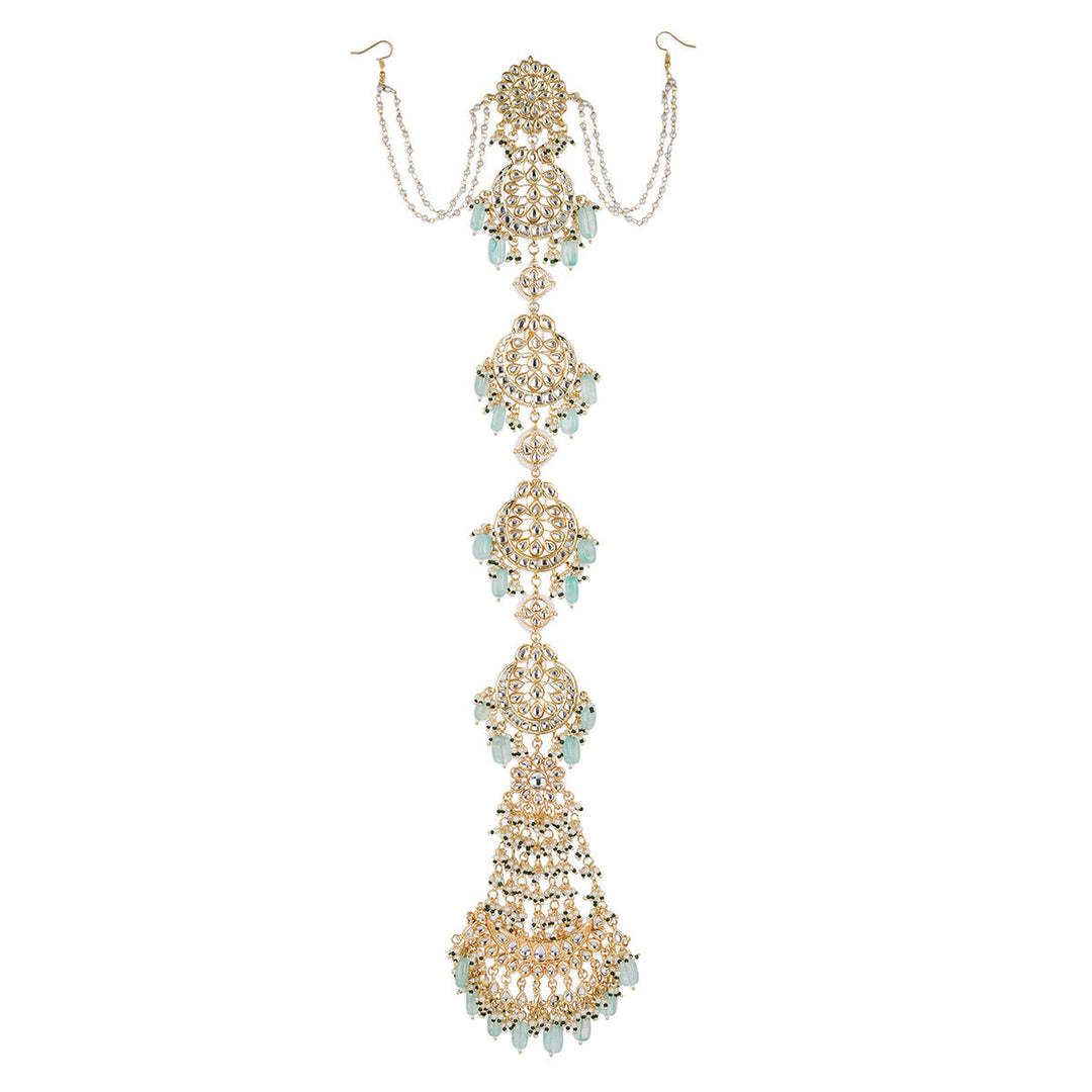 Maharani Kundan Beaded Braid/ Chotti | SHOBITAM