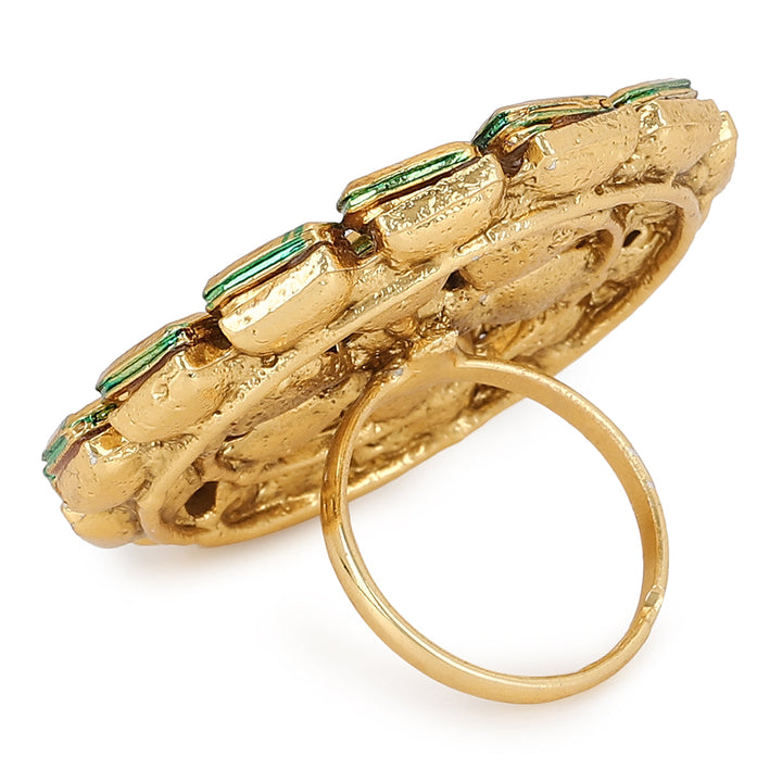 Kundan Cocktail Ring | SHOBITAM