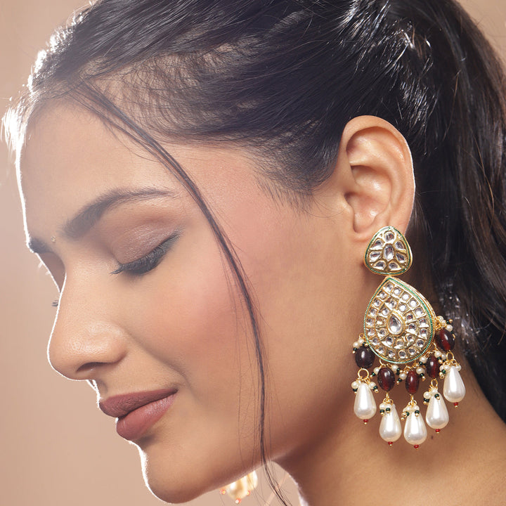 Women's Kundan Earrings | SHOBITAM