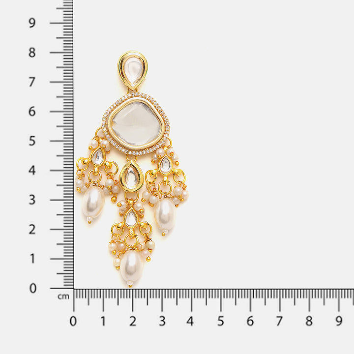 Kundan Earrings with Pearls | SHOBITAM