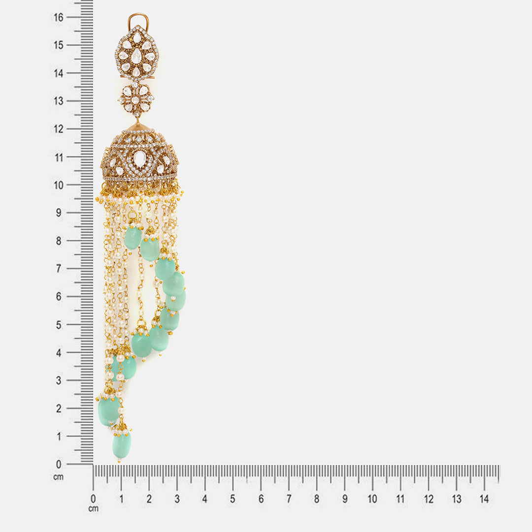 Diamond and Stone Jhumka Earrings | SHOBITAM