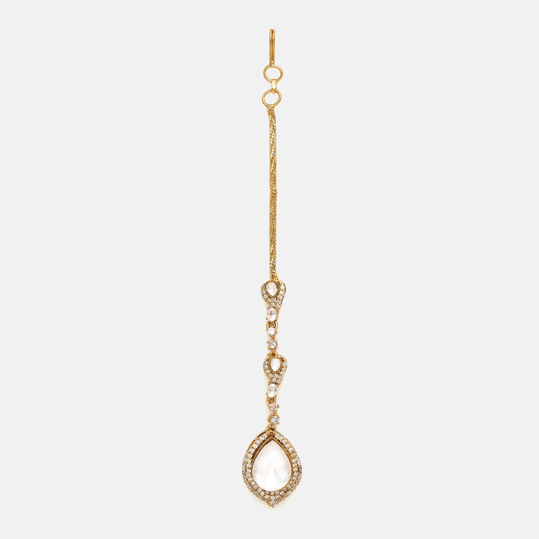 Tear Drop Kundan Maang Tikka | SHOBITAM