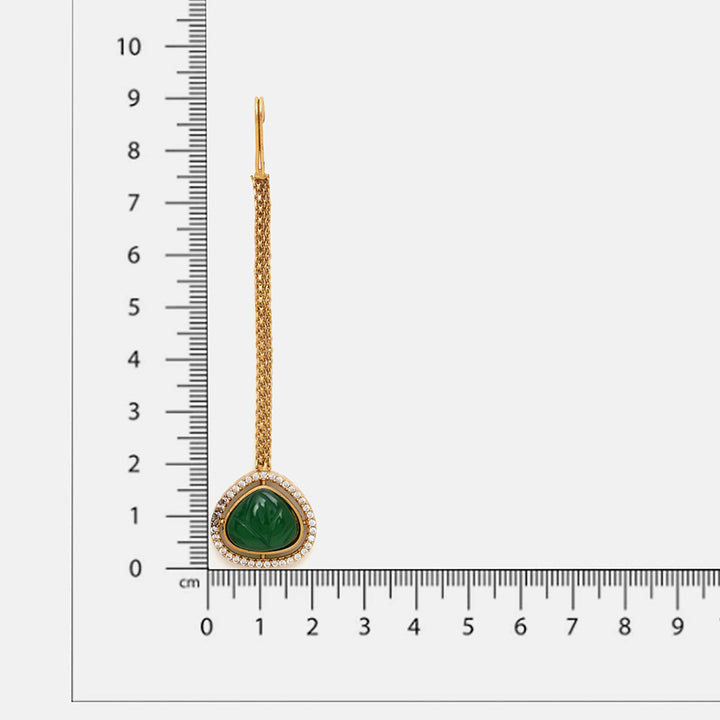 Stone Dark Green Kundan Maang Tikka | SHOBITAM