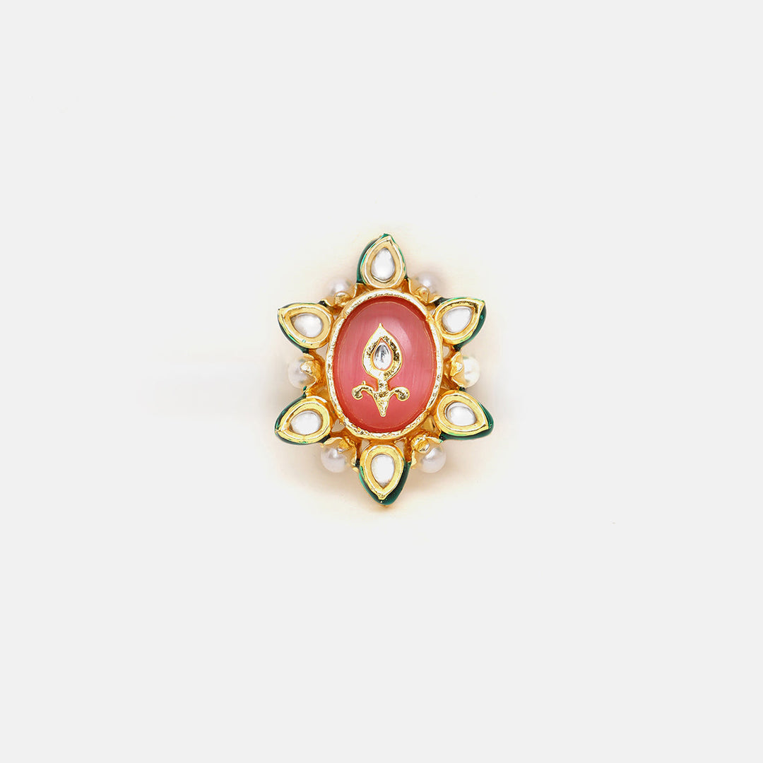 Kundan Cocktail Ring  | SHOBITAM