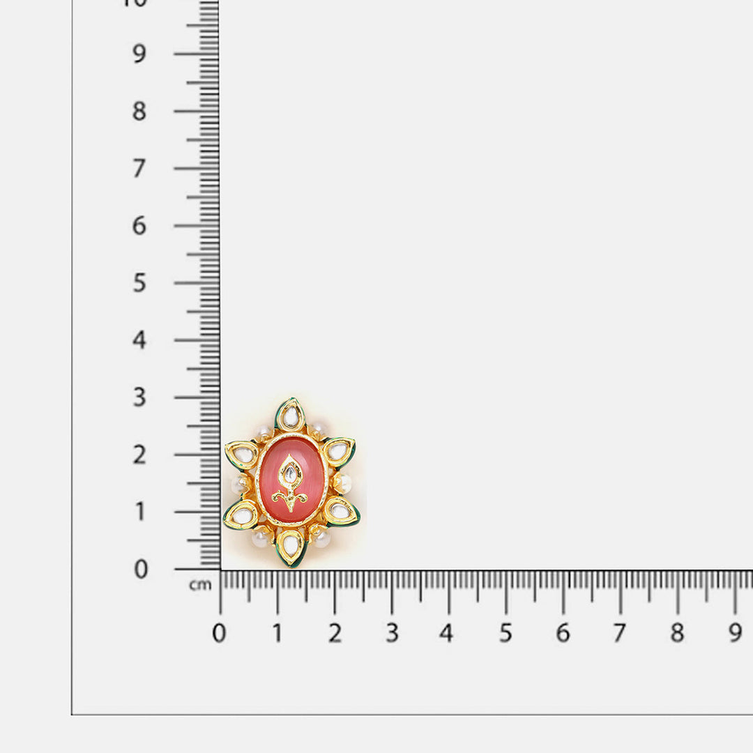 Kundan Cocktail Ring  | SHOBITAM