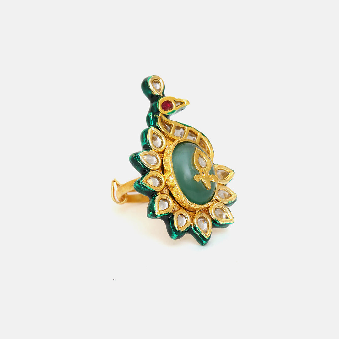 Birdie Kundan Ring  | SHOBITAM