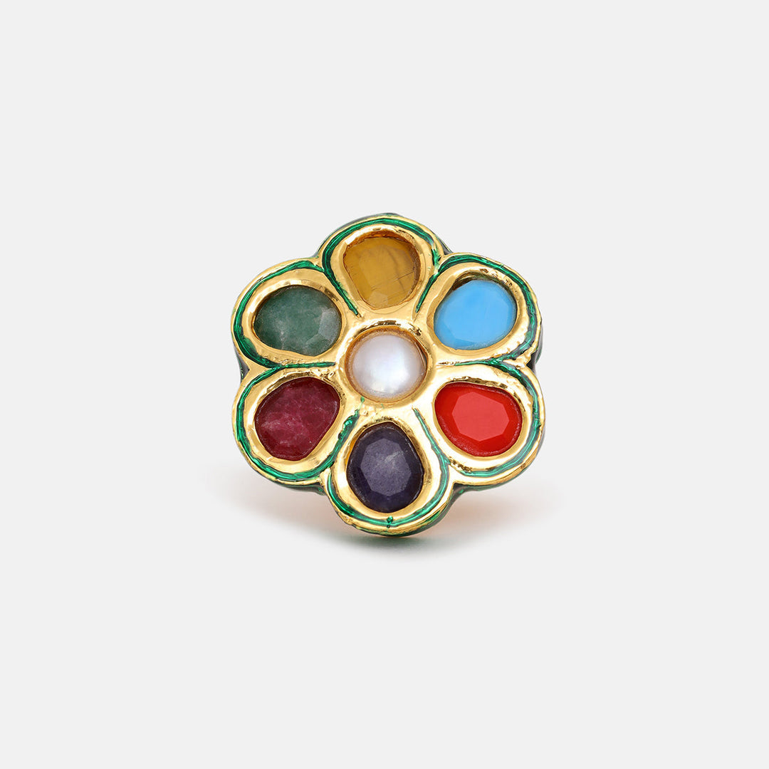 Navratan Cocktail Ring | SHOBITAM