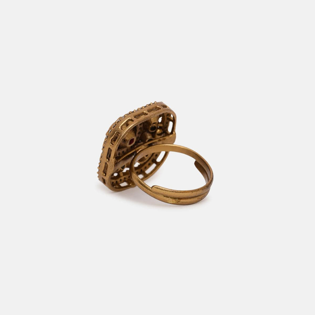 Kundan and Stone Ring | SHOBITAM