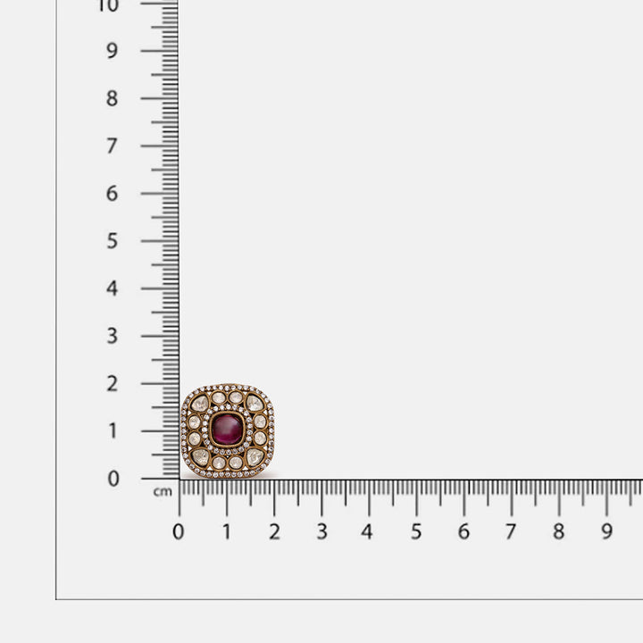 Kundan and Stone Ring | SHOBITAM