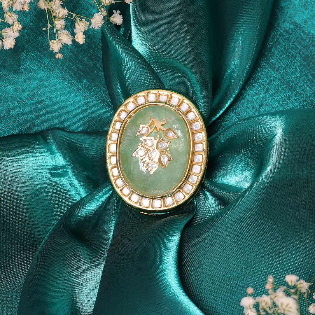 Kundan and Stone Ring | SHOBITAM