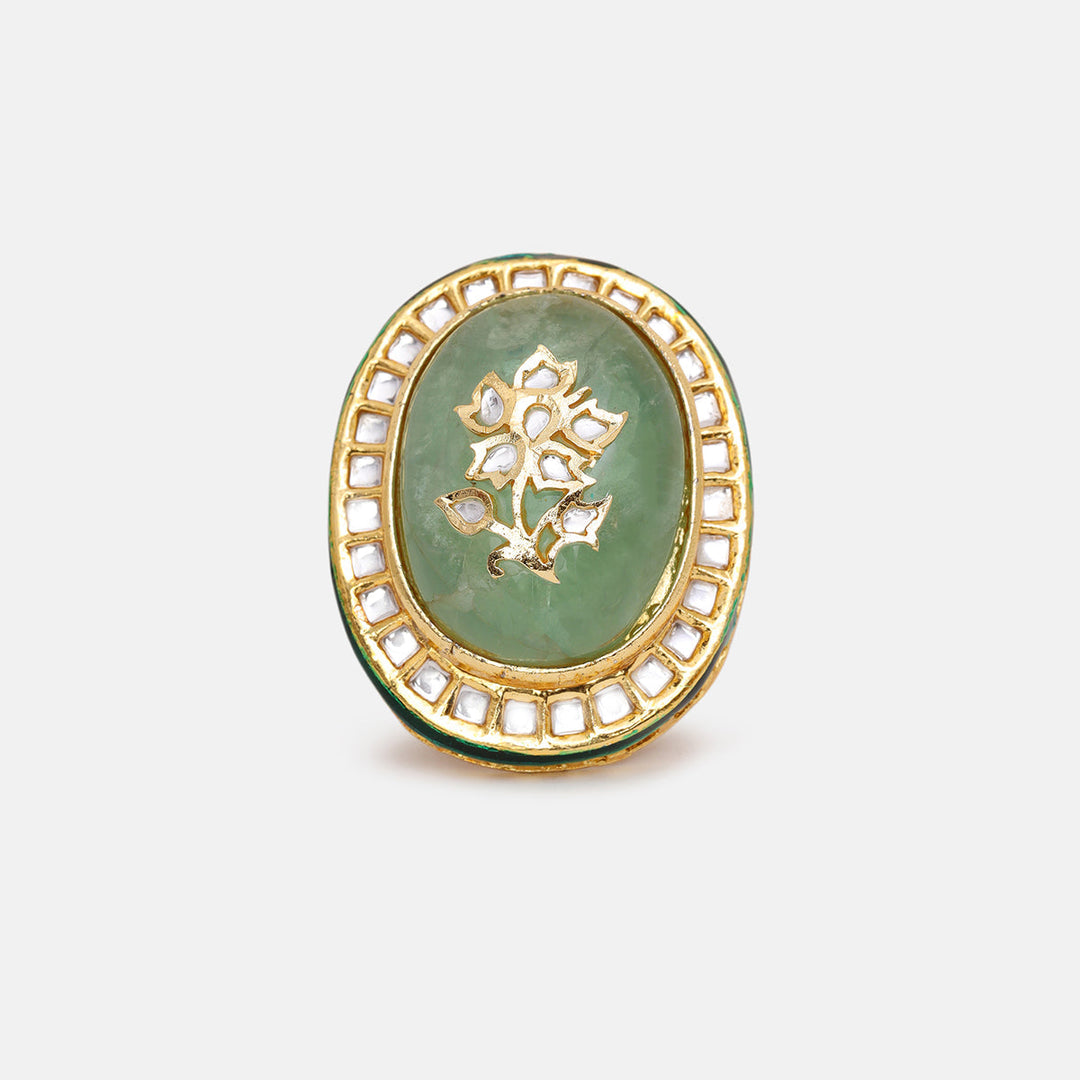 Kundan and Stone Ring | SHOBITAM