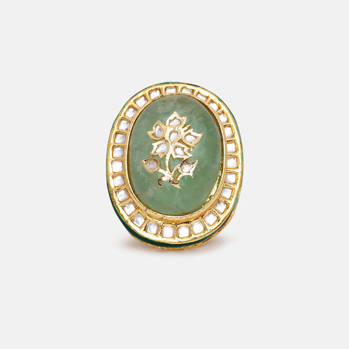 Kundan and Stone Ring | SHOBITAM