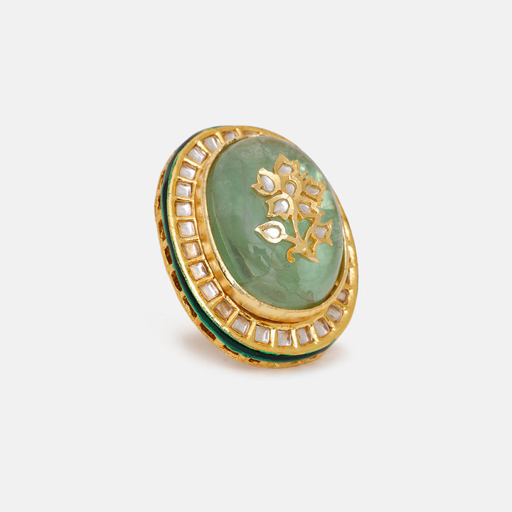 Kundan and Stone Ring | SHOBITAM