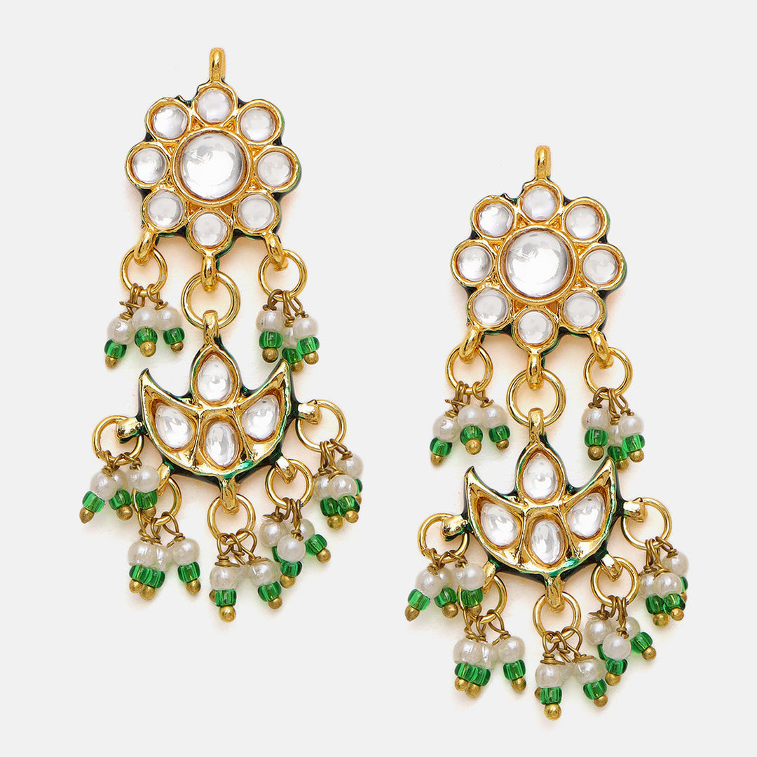 Kundan Necklace with Earrings| SHOBITAM