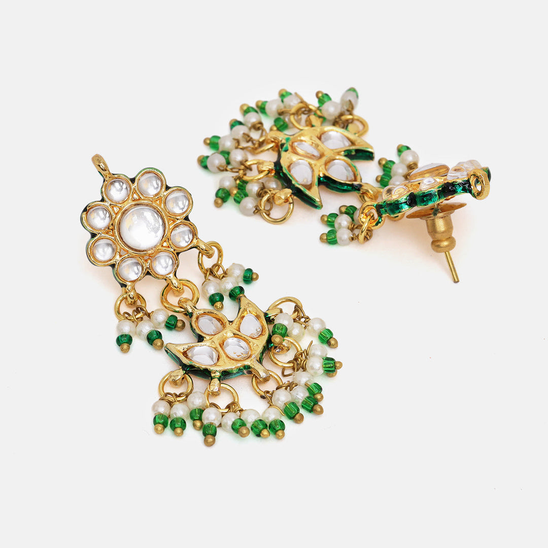 Kundan Necklace with Earrings| SHOBITAM
