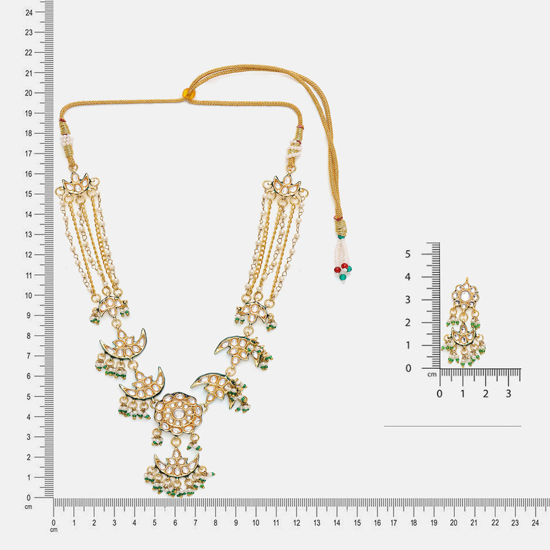 Kundan Necklace with Earrings| SHOBITAM