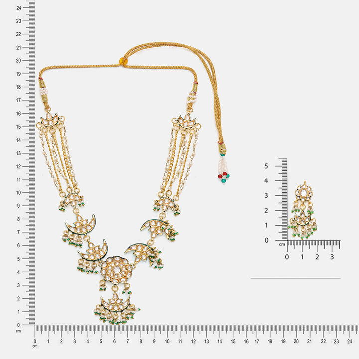 Kundan Necklace with Earrings| SHOBITAM