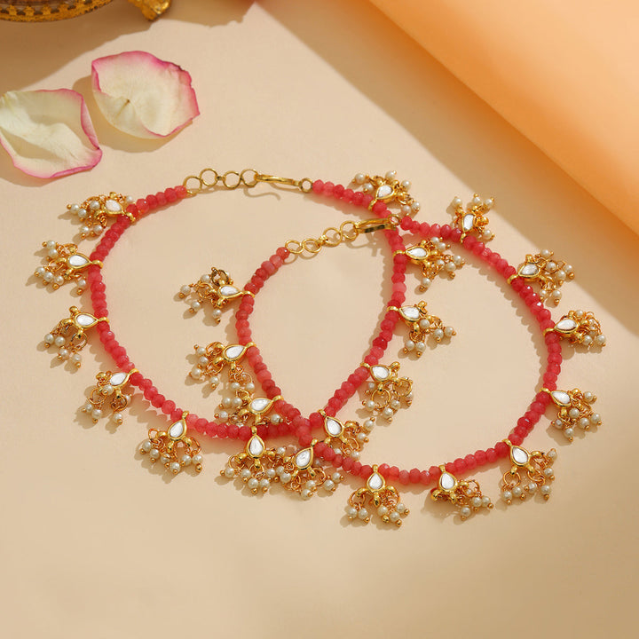 Stone Anklets (set of 2) | SHOBITAM