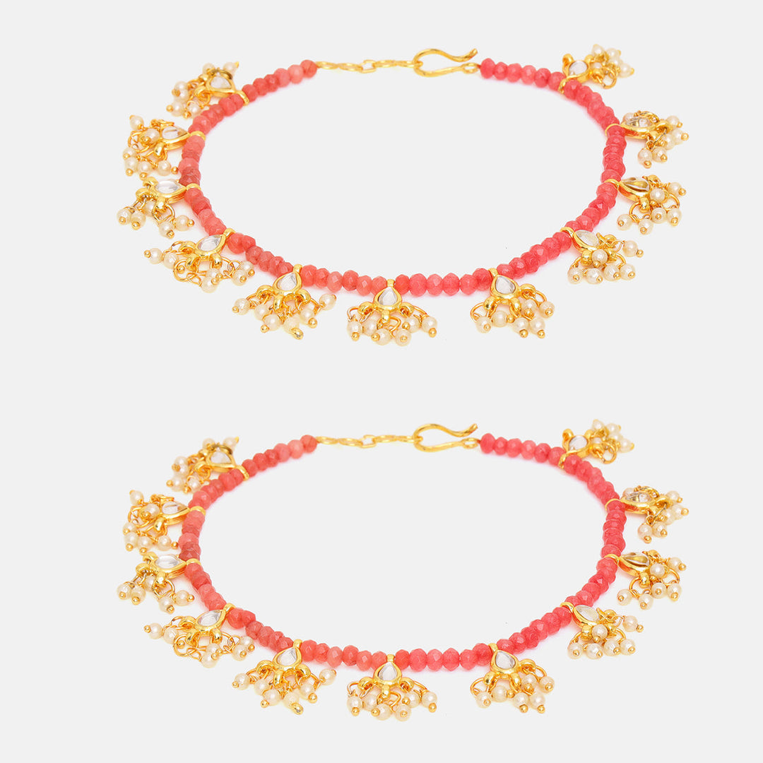 Stone Anklets (set of 2) | SHOBITAM