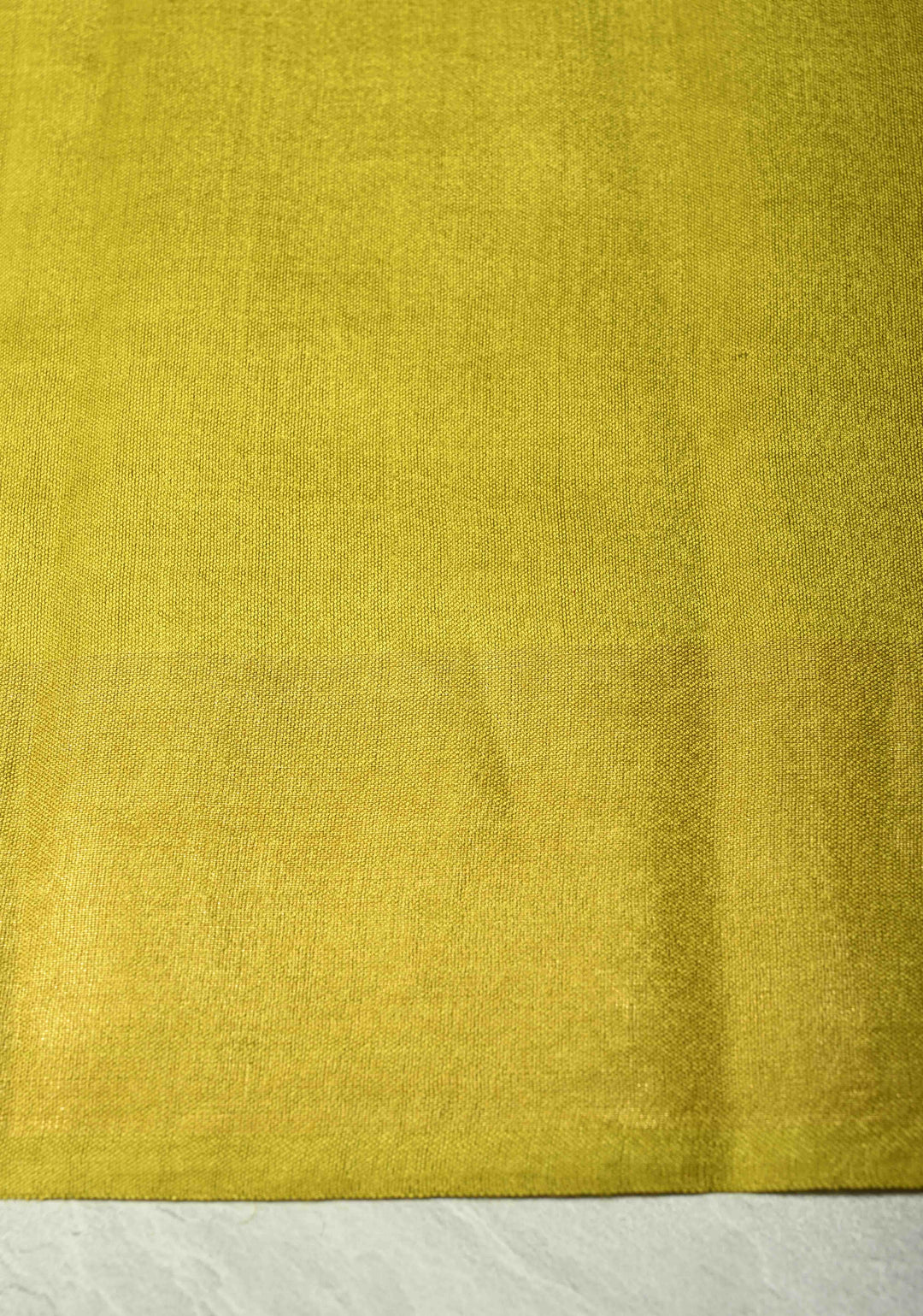 Musturd Yellow Handloom Tussar Silk Saree With Muted Zari Border and Panel Pallu | SILK MARK CERTIFIED