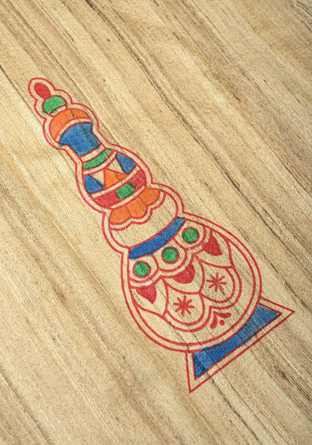 Kora Color Pure Handloom Tussar Silk Saree with Bengali  Shaadi Madhubani Hand-Painted   | SILK MARK CERTIFIED