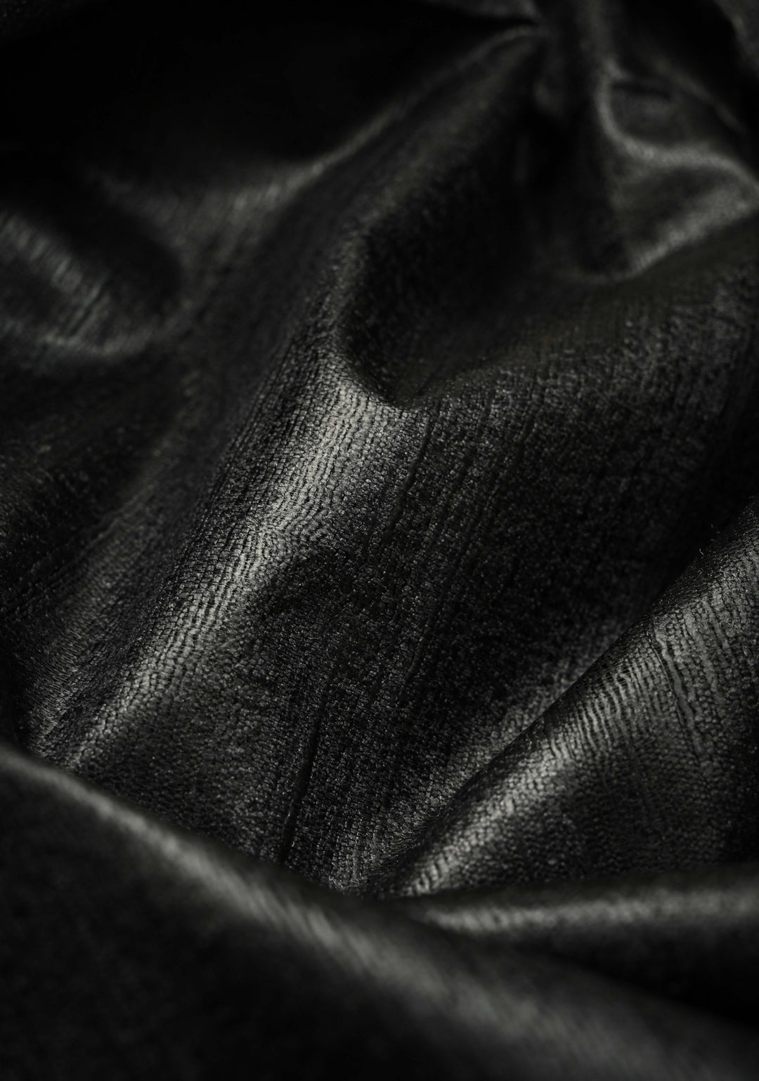 Black Authentic Hand Block Print on Tussar Silk Saree | SILK MARK CERTIFIED