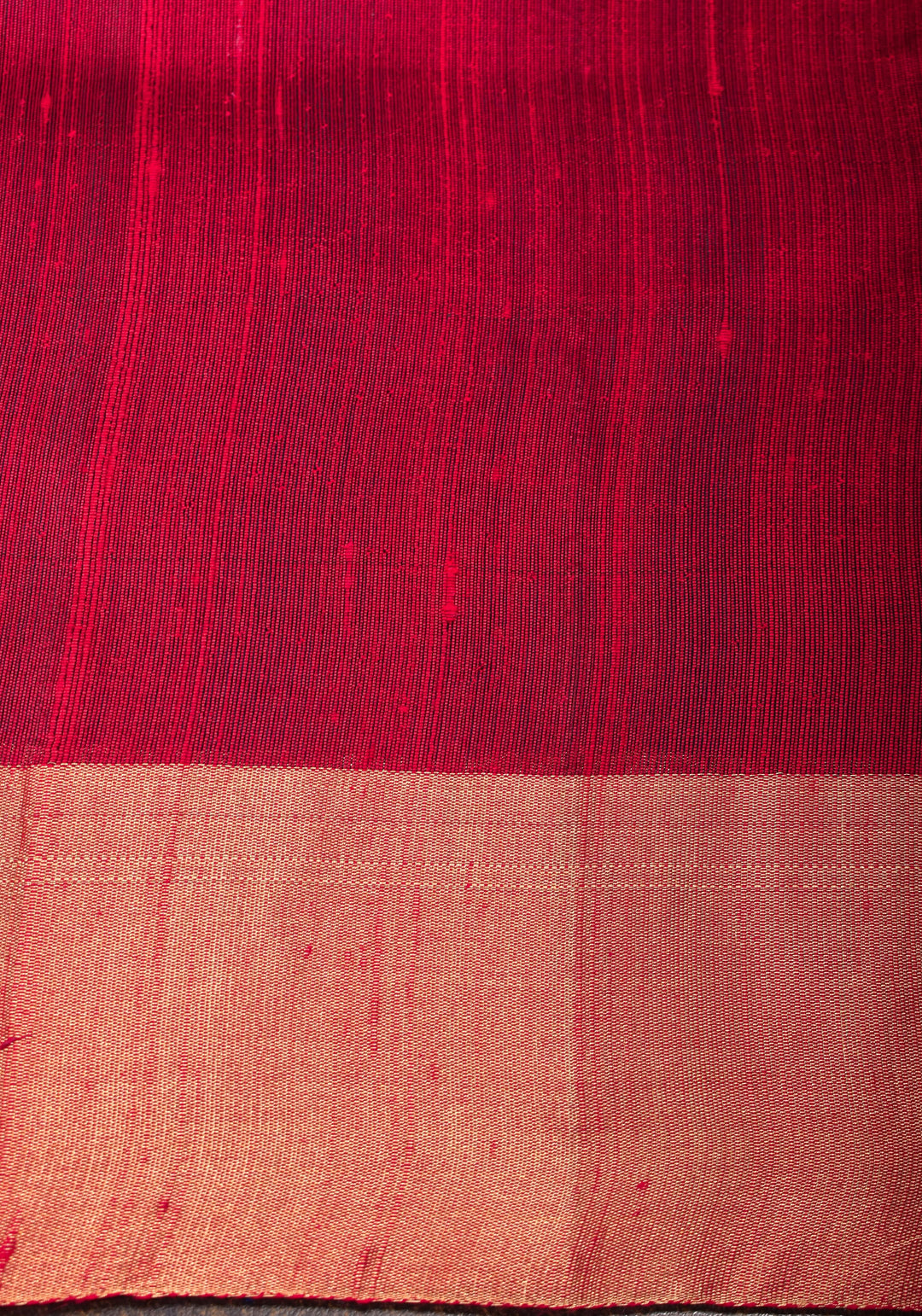 Pure Raw Silk Saree in Blue and  Zari Border | SILK MARK CERTIFIED