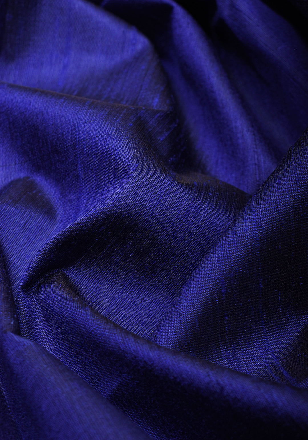 Pure Raw Silk Saree in Blue and  Zari Border | SILK MARK CERTIFIED