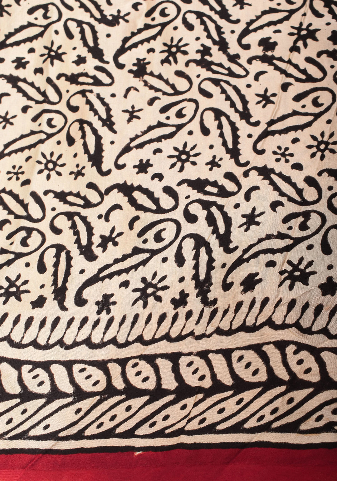 Rama Green Modal Silk Saree with Sanageri Hand Block Print