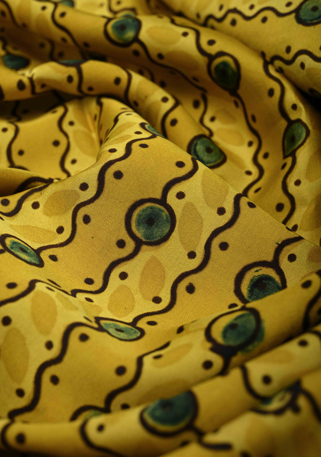Dupatta: Authentic Yellow Modal Silk Dupatta with Hand block Print
