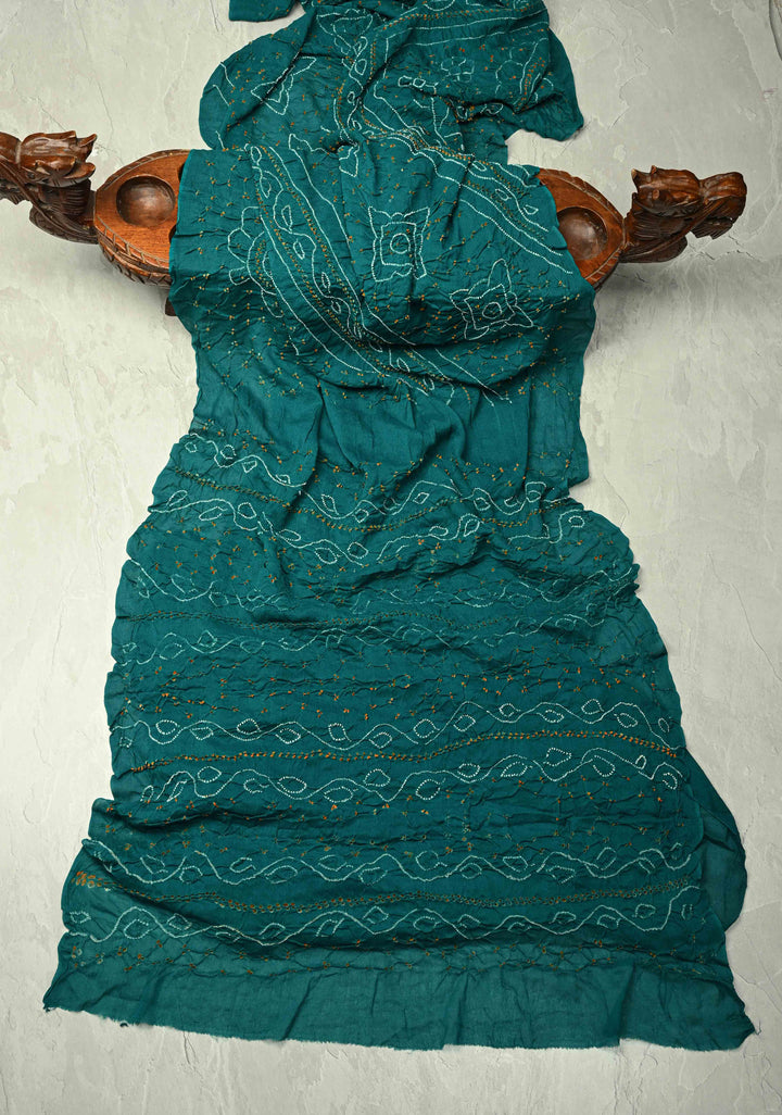 Pre Order - Authentic Rainbow Hand Bandhej Banarasi Silk Georgette Saree with Zari Jaal and Charcoal Black Pallu | SILK MARK CERTIFIED (Copy)