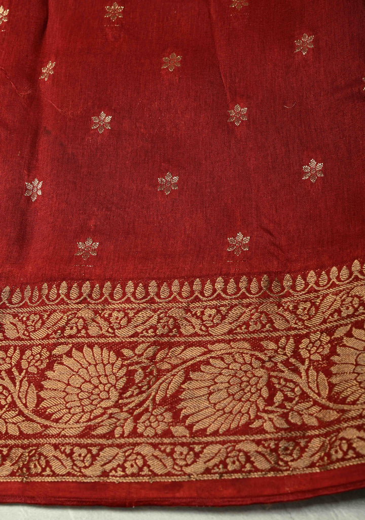 Multicolor Dola Silk Saree with Chevron Hand Block Print and Fancy Zari Border