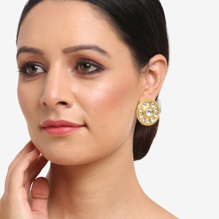 Mandala Kundan Studs | SHOBITAM