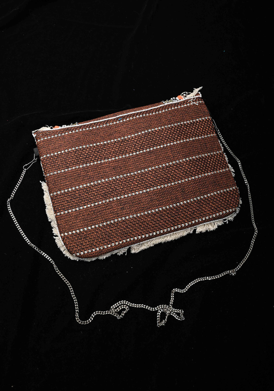 Brown Handmade Boho Banjara Jute coin Bags