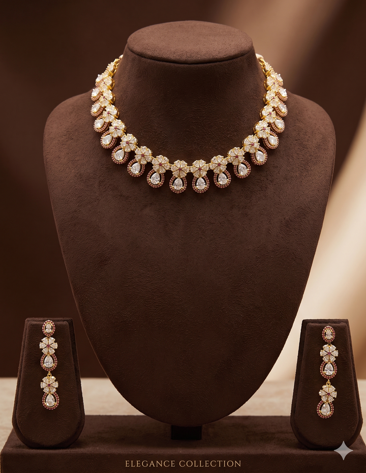 Radiance American Diamond Choker Set | SHOBITAM