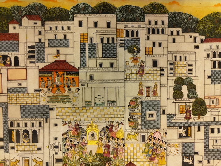 4x5 feet Authentic Jaipur Painting Nathdwara City | SHOBITAM