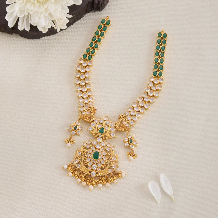 Pure 92.5 Silver, Gold Plated Taru Glitter Short Necklace