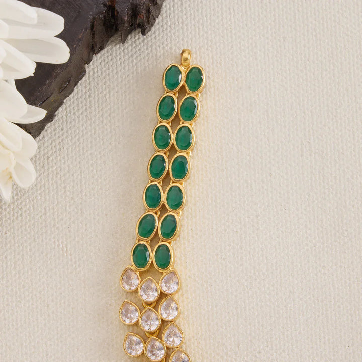 Pure 92.5 Silver, Gold Plated Taru Glitter Short Necklace