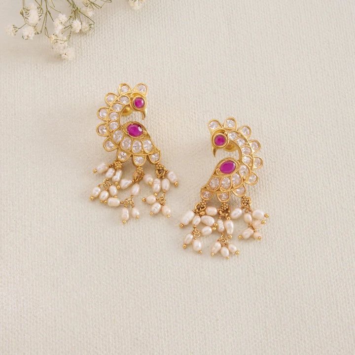 Pure 92.5 Silver, Gold Plated Vrishti Gutta Pasalu Set