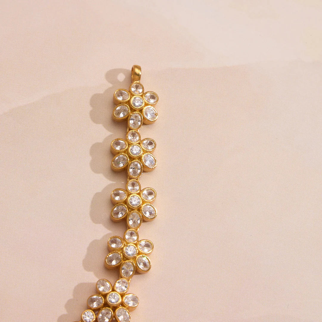 Pure 92.5 Silver, Gold Plated Eshna Twin Necklace