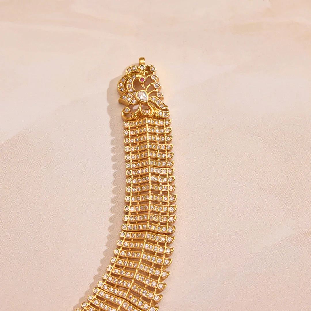 Pure 92.5 Silver, Gold Plated Iravya Short Necklace