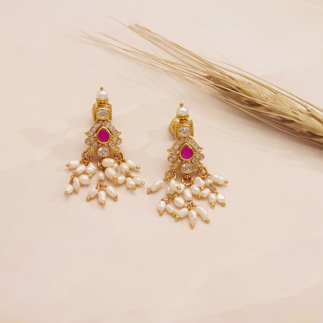 Pure 92.5 Silver, Gold Plated Arvya Pasalu Haaram Set