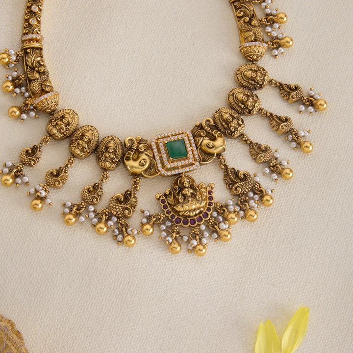 Pure 92.5 Silver, Gold Plated Tejvi Misra Short Necklace