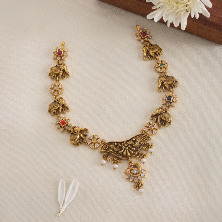 92.5 Silver, Gold Plated Misra Mangalam Tali Necklace